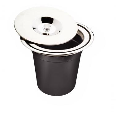 Imagem de Lixeira De Embutir Clean Round 5 L Em Aço Inox Com Balde Plástico Tramontina 94518/005