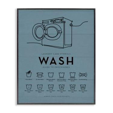 Imagem de Stupell Industries Lembretes de lavagem à lavanderia preto emoldurado giclée design de arte por Lettered and Fored, 61 x 76 cm