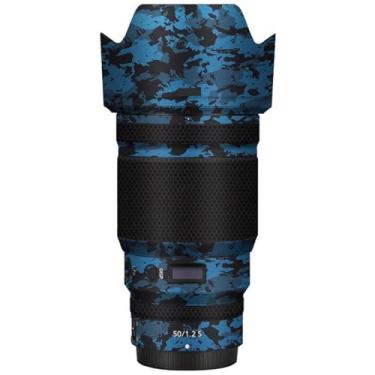 Imagem de Adesivo de lente de câmera para Nikon Z 50 mm F1.2S Película protetora de vinil decalque skin para 50 1.2 (azul cavaleiro)
