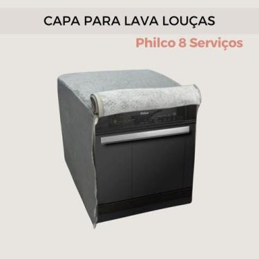 Imagem de Capa para lava louças philco 8 serviços impermeável flex - Clean Capas