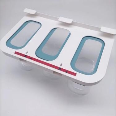 Imagem de Porta Tempero Pote De Cozinha Suspenso 3 Peças Para Multigrãos Com Cobertura Transparente Armazenamento De Alimentos