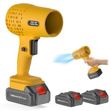 Imagem de Soprador de folhas, soprador de jato turbo elétrico de 360000 RPM, limpador de ar portátil, perfeito para secagem de carro, limpeza de pátio, cuidados com o gramado, folhas soprando