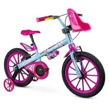 Imagem de Bicicleta Unicórnio Aro 16 Azul Infantil Aro de Nylon 2025 - Nathor