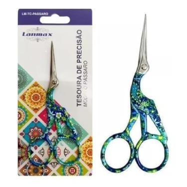 Imagem de Tesoura Costura Para Bordado Costura Crochê Precisão Pássaro Cegonha 11,5cm LM-TC-Pássaro Aço Inox