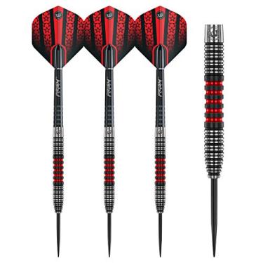 Imagem de Winmau Joe Cullen Signature Edition Conjunto de dardos de tungstênio de 21 gramas com voos e hastes (eixos)