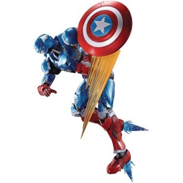 Imagem de Boneco de ação tamashii nations Tech-On Avengers Capitão América