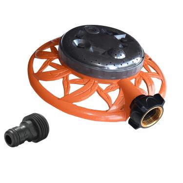 Imagem de Gralara Torre de irrigação de gramado com aspersor de jardim, de irrigação de quintal ajustável em 360 graus com base de metal para de jardim