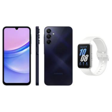 Imagem de Smartphone Samsung Galaxy A15 6,5 128GB - Azul Escuro + Smartband Sams