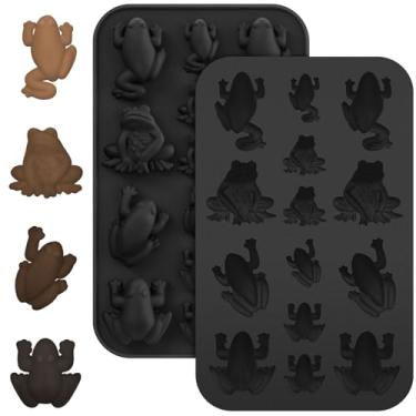 Imagem de Tessco for you 2 moldes de sapo de silicone para sapo de chocolate, para Halloween, Páscoa, doces, gelatinas, bandeja de gelo, divertida, as dez pragas para decoração de bolo de aniversário de pesach