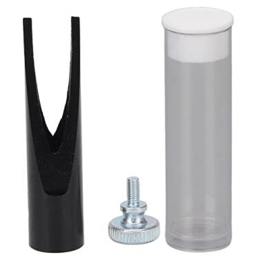 Imagem de Ferramenta de apontador de lápis de sobrancelha com parafuso de fixação, auxílio de maquiagem de liga preta para sombreamento preciso e uso seguro (preto)