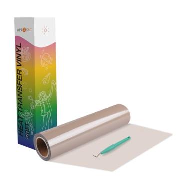 Imagem de HTVRONT Rolos De Vinil Para Transferência Térmica Htv - 30,5 Cm X 6 M Cáqui Camisas, Cricut Passar A Ferro E Cameo Com Design Erva Daninha Fácil Cortar (Cáqui)