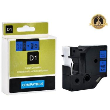 Imagem de Fita Compatível Dymo D1 45806 Azul Letra Preta 19mm - Genérica Dymo