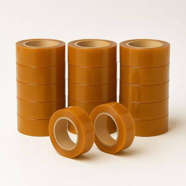 Imagem de Kit Fita Adesiva Larga Durex 1-20 Unidades Laranja 250m Embalagem Fechamento Caixa Resistente