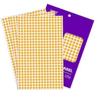 Imagem de PARLAIM Adesivos redondos de 1/10.2 cm com código de cores, 4.200 peças adesivas de etiquetas circulares de codificação de cores (laranja fluorescente)