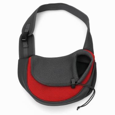 Imagem de Bolsa Transporte Cachorro Gato Mala De Ombro Passeio Canguru Pet Com Bolsos Viagem Ombro Porta Celular Tiracolo Transver