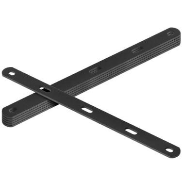 Imagem de Correias de placa de reparação de 16 cm de aço preto 6 unidades 2,1 kg