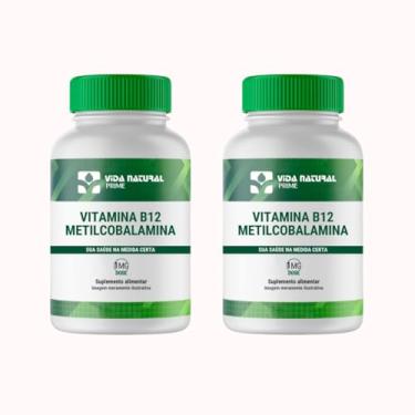 Imagem de Vida Natural Kit 2x Vitamina B12 Metilcobalamina 1mg 120 Cápsulas | Alta Absorção | Suporte Energético, Sistema Nervoso e Metabolismo Saudável