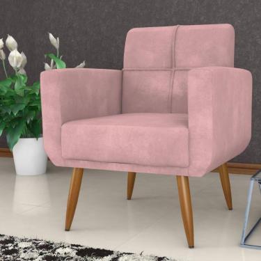Imagem de Poltrona Decorativa Itaqui Veludo Turkey Rosa