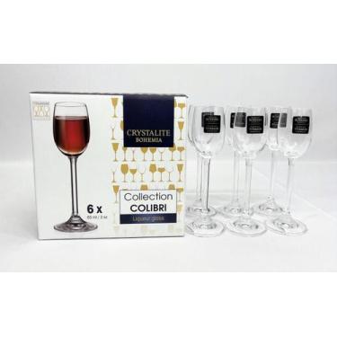 Imagem de Conj 6 Taças Bohemia Titanium Colibri Licor, Cachaça e Grappa 65ml