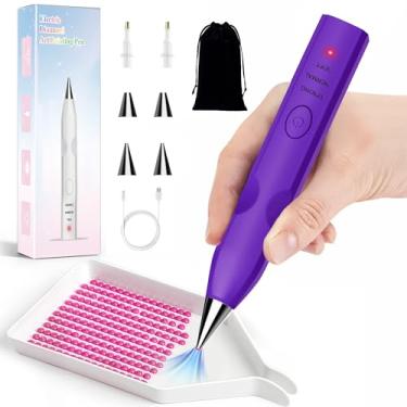 Imagem de Caneta de pintura artística de diamante elétrica com bomba de vácuo, sem necessidade de cera, design leve, 3 modos de sucção ajustáveis e recarregável, acessórios e ferramentas de arte de diamante DIY