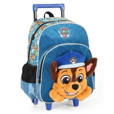 Imagem de Mochila Rodinhas 16 Patrulha Canina Chase Pelúcia Luxcel