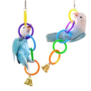Imagem de Brinquedo de plástico para escalada de pássaros, anéis de balanço para exercícios, brinquedos para pássaros pequenos, periquito, periquito, calopsita, gaiola de periquito, brinquedos de papagaio (5