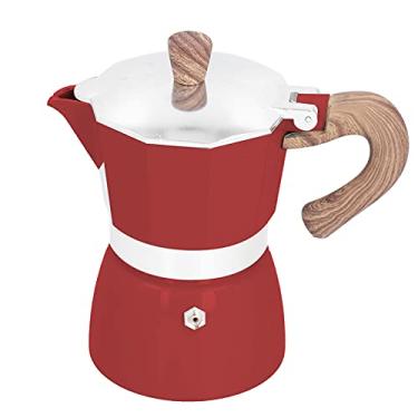 Imagem de Dioche 150ml de Máquinas de Escala de Máquinas, Cafeteira Octogonal de Alumínio, Cafeteira Compacta para Cafeteira para Utensílios de Cozinha de Escritório Em Casa (red)