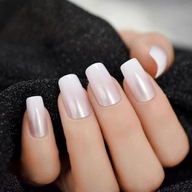 Imagem de Kit de unhas Press on Nails iBeautying Pearl Pink French 24