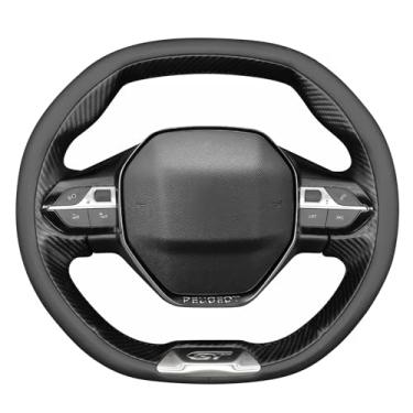 Imagem de MEWANT Capa de volante costurada à mão para Peugeot 208 (GT/GT Line) 2020-2025/308 (GT)/308 SW (GT) 2016-2025/2008/3008/508/SW/5008/Rifter 2018-2025