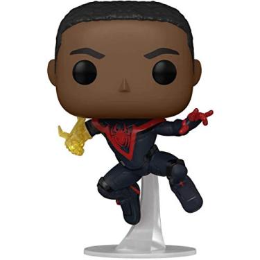 Imagem de Funko Pop! Boneco do Homem-Aranha da Marvel, Miles Morales Unmasked Chase exclusivo