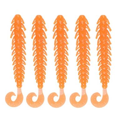 Imagem de 10 iscas artificiais, cauda de larva milipede, iscas macias de 50 mm, 65 mm, iscas plásticas artificiais, para pesca, minhoca, silicone, pique, minnow