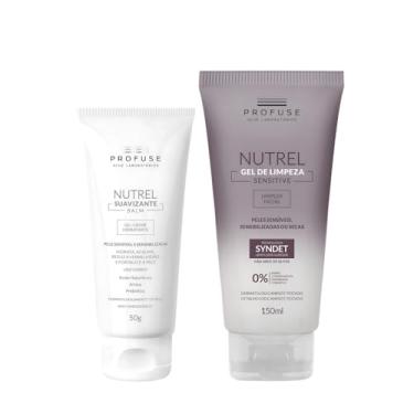 Imagem de Kit Profuse Hidratante Facial Gel Creme Nutrel Suavizante Balm 50g + Gel de Limpeza Nutrel Sensitive 150ml
