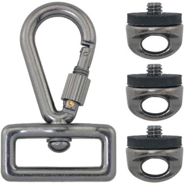 Imagem de FMHXG 4 peças DSLR gancho loop 1/4 parafuso 3 peças liga de zinco parafuso de liberação rápida rosca retentor com arruela