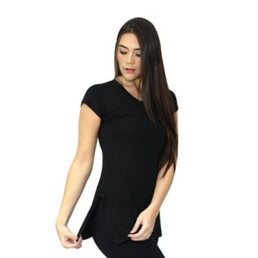 Imagem de Blusa Feminina Sobre Legging Longa Tapa Bumbum Academia - B2T, M, Pret
