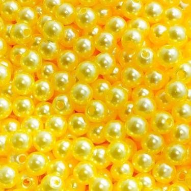 Imagem de PÉROLA DE ABS LISA Nº 06 20G PEROLA 6 MM - LADEIRA BIJUTERIAS, AMARELO