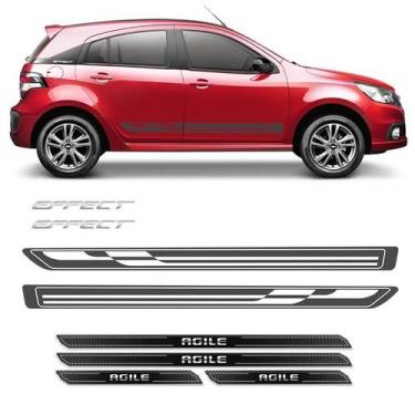 Imagem de Faixa Grafite P/ Agile Effect 2010/2014 + Soleira Genérico - SPORTINOX