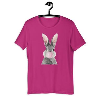 Imagem de Camiseta Blusa Feminina Coelho Bola de Chiclete-Feminino