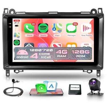 Imagem de Rádio veicular 4 núcleos 4G + 128G Android 15 para Mercedes Benz W906 Sprinter W169 W245 W639 Vito, Rimoody Wireless Carplay Andorid Auto Mirror Link 23.6 cm Tela INCELL GPS WiFi Bluetooth 5.0 FM/RDS