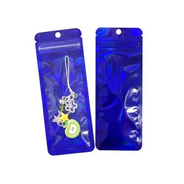 Imagem de MITOB Pacote com 100 sacos Mylar autovedantes com orifício para pendurar 6 x 15 cm com zíper resselável, sacos de pendurar de plástico transparente para embalagem, colares, pulseiras, joias, presente