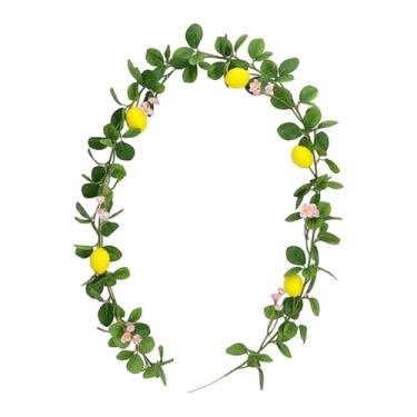 Imagem de Generic Guirlanda de limão artificial, guirlanda de folhagens, festa de casamento, dia dos namorados, porta de parede, plantas decorativas, planta de
