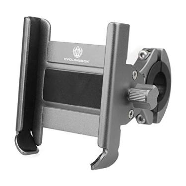 Imagem de Domary Suporte de telefone móvel para bicicleta de liga de alumínio reforçado com rotação de 360 ​​° ajustável para motocicleta suporte de telefone espelho retrovisor suporte para mountain bike bicicl