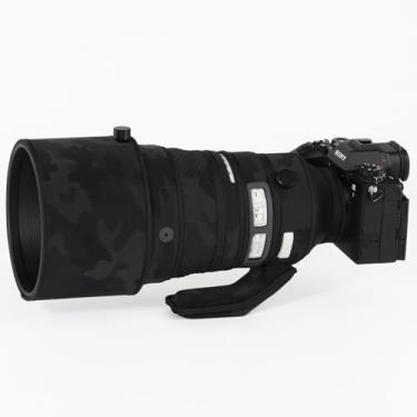 Imagem de CHASING BIRDS Capa protetora de lente impermeável camuflada para Sigma 200 mm DG OS Sports Capa protetora à prova de chuva (preto sombra)