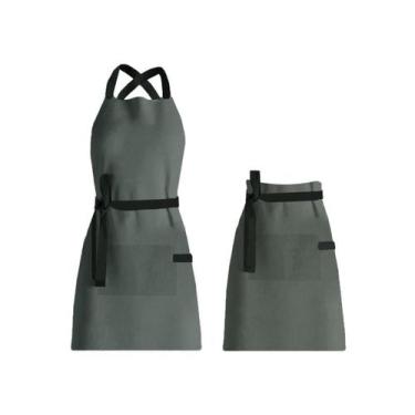 Imagem de Avental e Cintura Cinza Preto Bar Cafeteria Unissex - CASACHA
