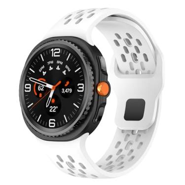 Imagem de Pulseiras esportivas para Samsung Galaxy Watch 8 de 40 mm e 44 mm/8 Classic de 46 mm, feminino/masculino, pulseira de silicone respirável sem lacunas para Samsung Galaxy Watch 8 Classic de 46 mm/8 44