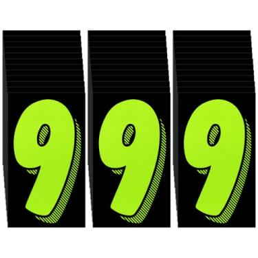 Imagem de AmazingSpark Adesivos de vinil com números de 33 peças para carros, 18 cm x 10 cm Chartreuse adesivos de preço de para-brisa grandes duráveis decalques de vinil suprimentos de concessionária de carro