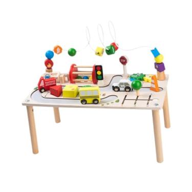 Imagem de YIJU Mesa de Atividades Brinquedos Sensoriais Brinquedos de Aprendizagem Precoce Mesa de Brincar para Bebês para Crianças Meninas Meninos