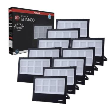 Imagem de Refletor Avant Led Slim 400w Preto Bivolt 10 Unidades