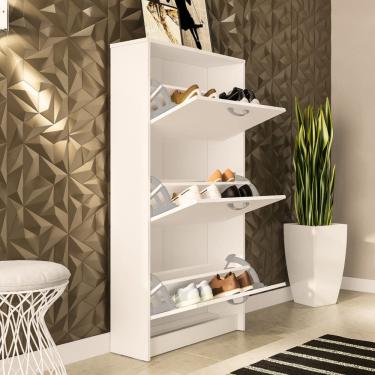 Imagem de Sapateira Fortaleza 4 Portas Basculantes Branco Politorno Móveis