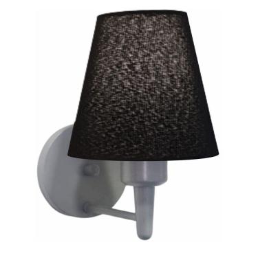 Imagem de Arandela Parede Vivare Md-2004 Cinza Cúpula Em Tecido - Bivolt Cinza-preto 127-220v