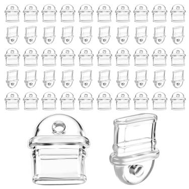 Imagem de 50 peças de porta de carregamento tipo C de silicone branco antipoeira, capas de porta de carregamento transparentes, plugues de capa antiplugue, plugue protetor contra poeira para telefones e laptops